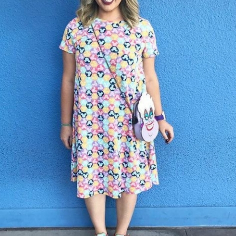 LulaRoe Raimbow Geometrical Mickey Mouse Carly M